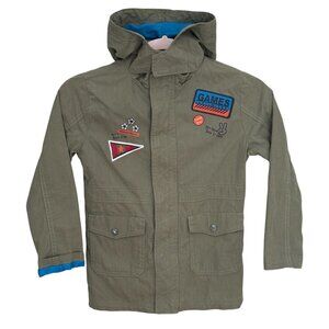 KIDS LIGHT ARMY GREEN BOTS JACKET COAT